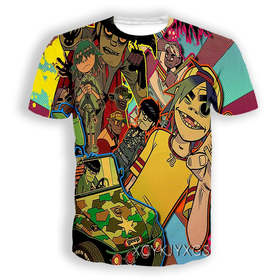 Rock Band Gorillaz 3d Printed T-shirt Men Women Fashion T-shirt Kids Hip Hop Tops Tees Punk Tshirt Graphic T Shirt Mens Clothing