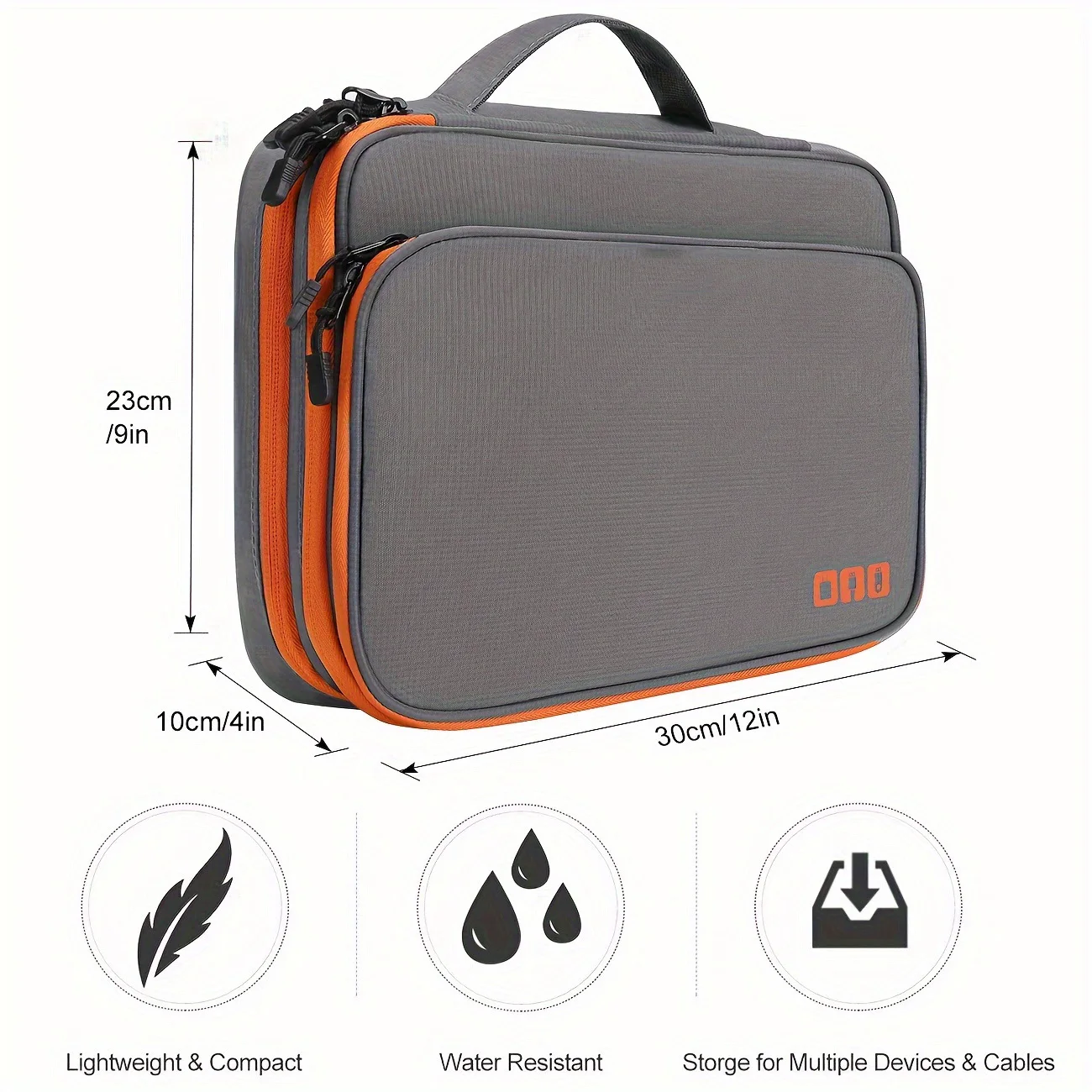 Multi Layer Cable Storage Bag, Electronic Accessories Organizer, Portable Travel Cable Organizer Case for iPad Cable Charger