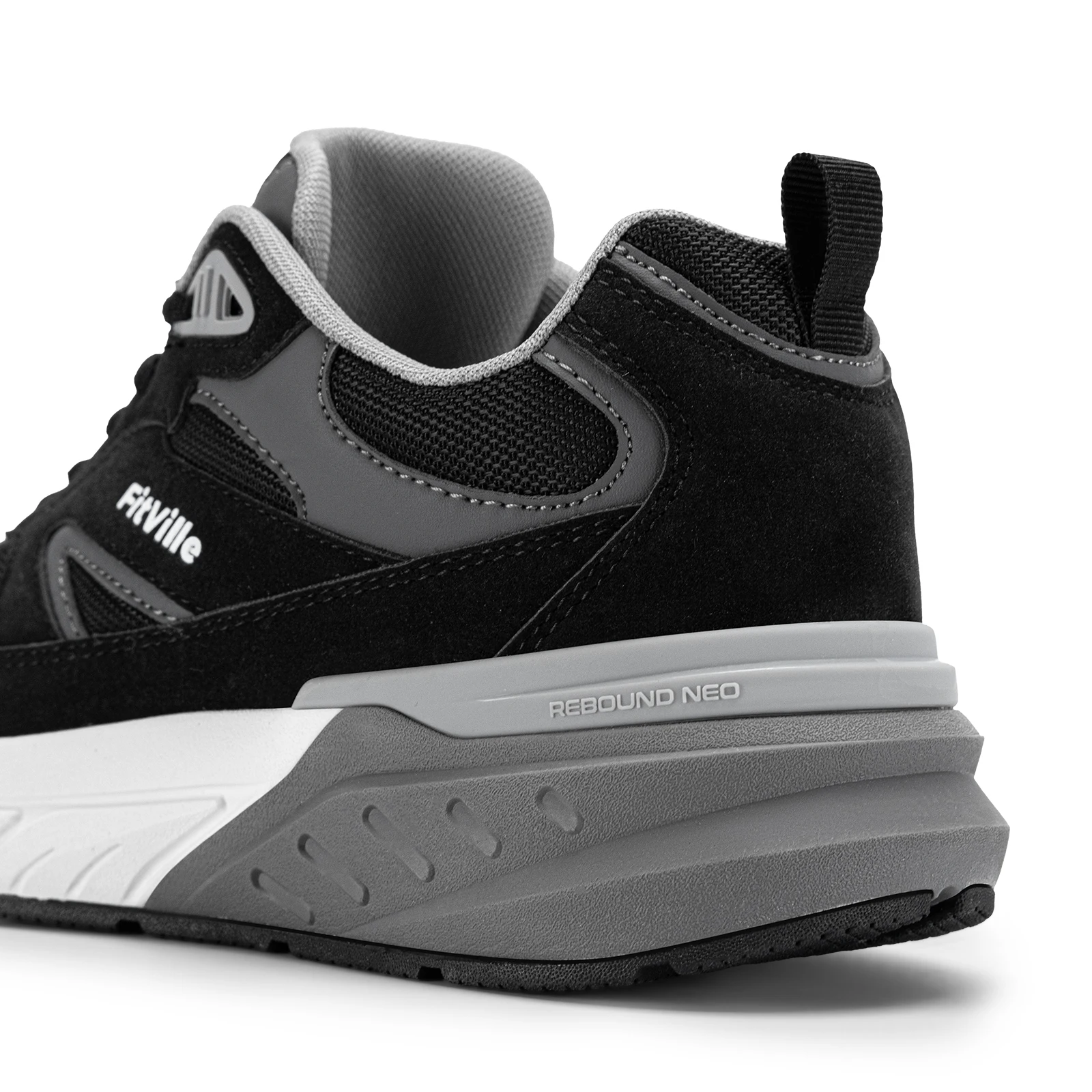 FitVille Newest Walking Shoes for Men Wide Width Sneakers with Arch Support for Flat Feet Heel Pain Relief Plantar Fasciitis