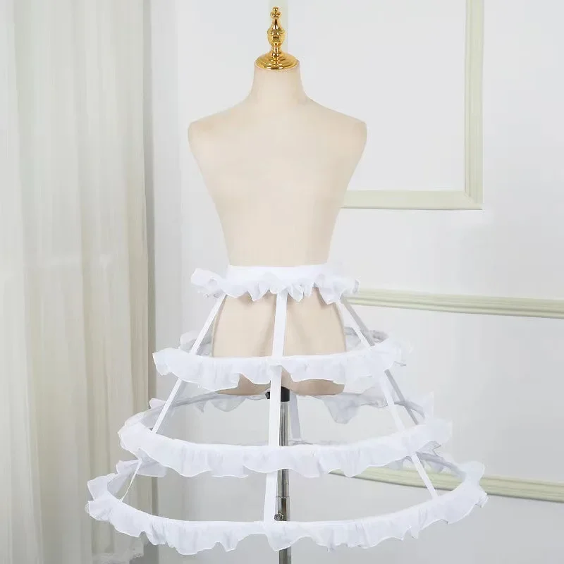 Hollow-out Bird Cage Fishbone (Two/Three/Four/Five) Steel Black White Crinoline Cosplay Violent Lolita Transparent Slip Dress
