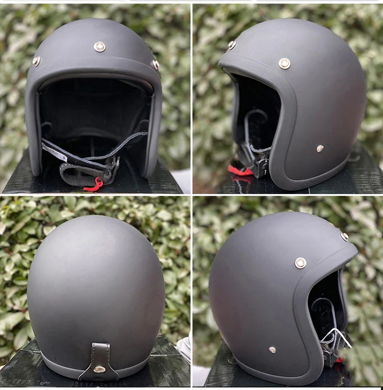 Vintage 500TX Open Face Motorcycle Helmet Retro Scooter Riding 3/4 Jet Casco Moto Capacete Japanese Korea Style BLD