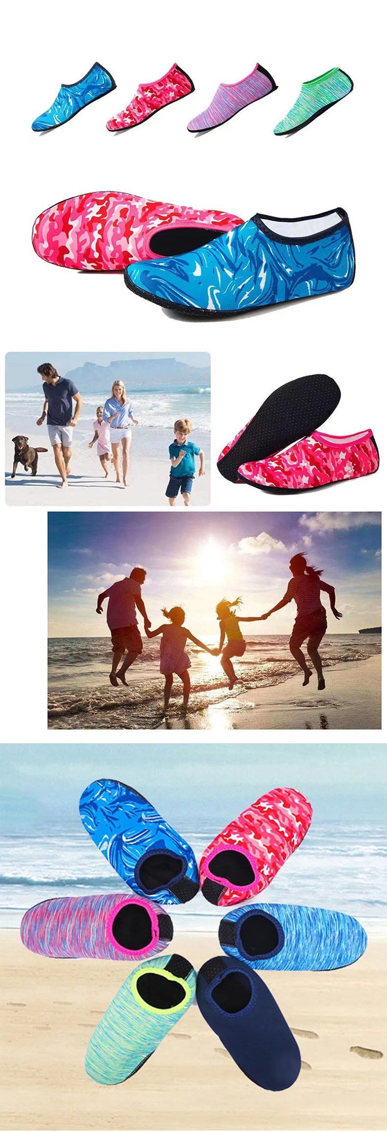 Summer Outdoor Beach Shoes and Socks for Women Swimming Non slip Soft Bottom Quick drying Creeper Socks