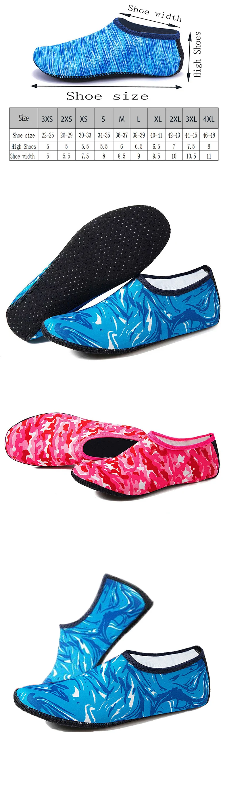 Summer Outdoor Beach Shoes and Socks for Women Swimming Non slip Soft Bottom Quick drying Creeper Socks