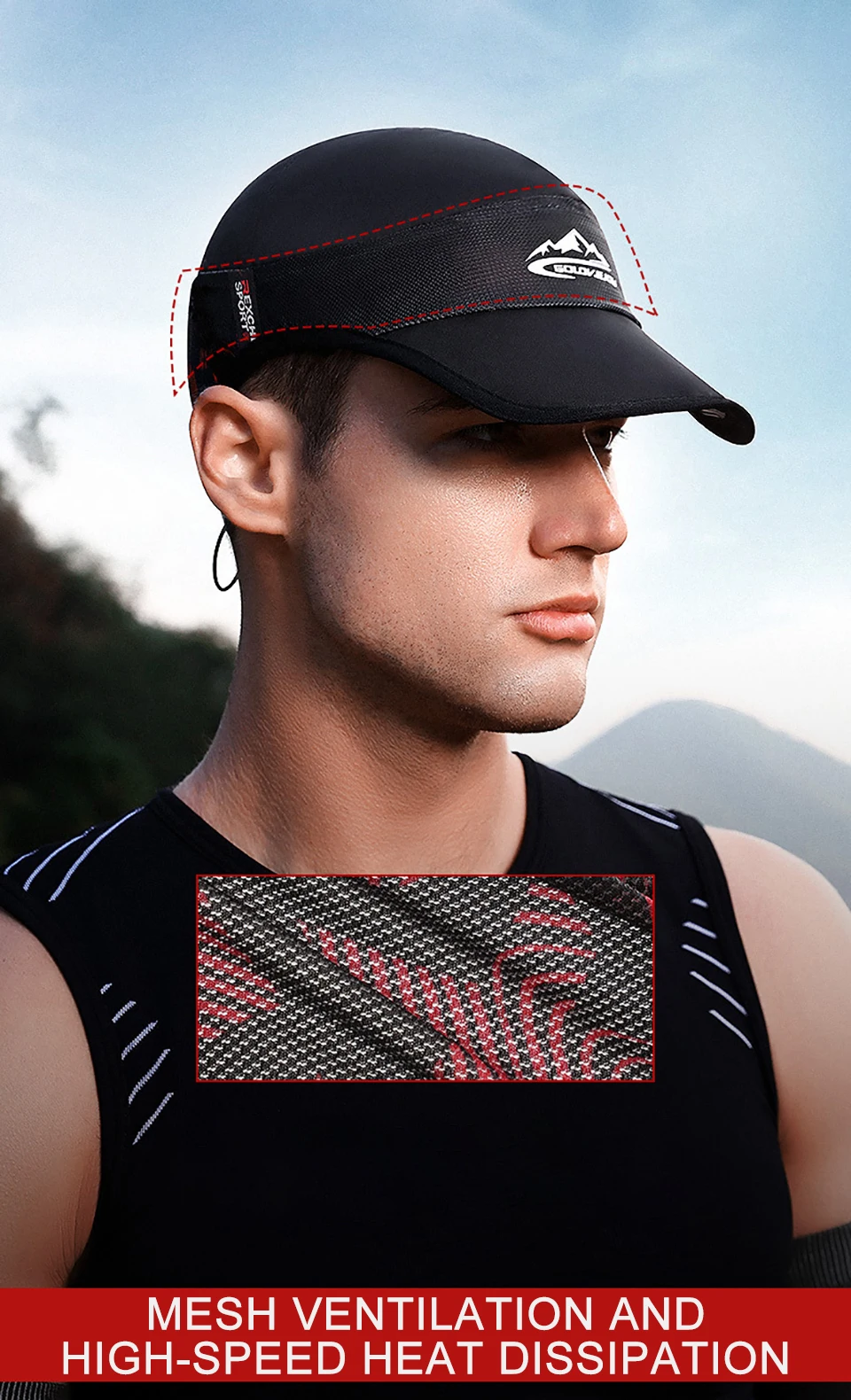 Women Men Fast Drying Bicycle Sun Hat Outdoor Sports Running Hat Wearing UV Resistant Bicycle Climbing Hat Fishing Headwear