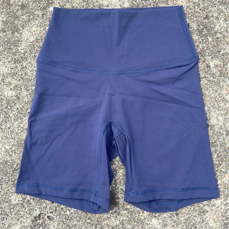 Solid Color Women Fitness Sports Short High Waist Yoga Short Leg Cycling Comprehensive Training Jog Squat Proof Internal Pocket