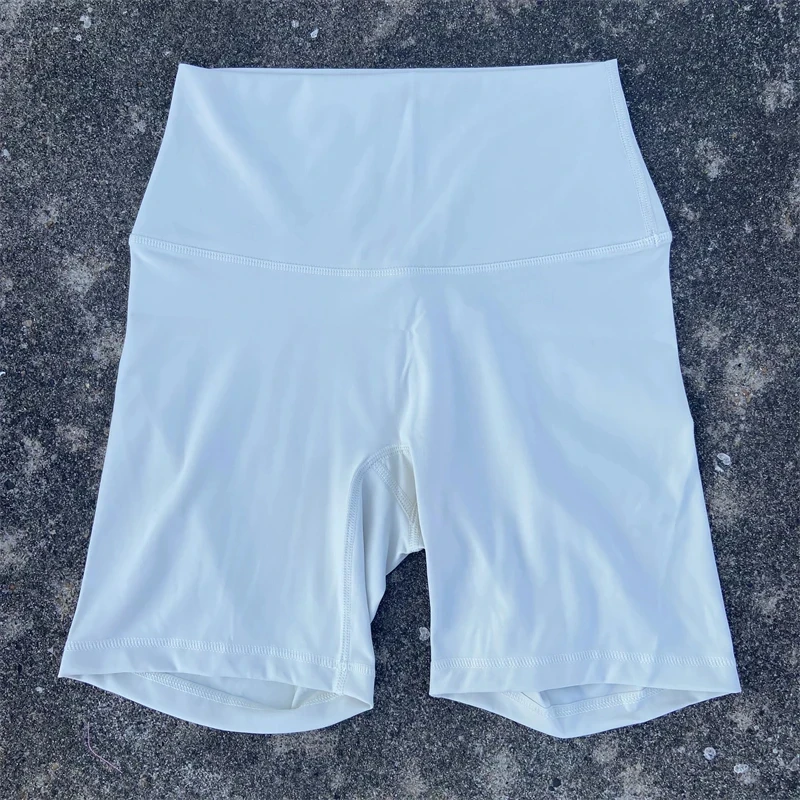 Solid Color Women Fitness Sports Short High Waist Yoga Short Leg Cycling Comprehensive Training Jog Squat Proof Internal Pocket