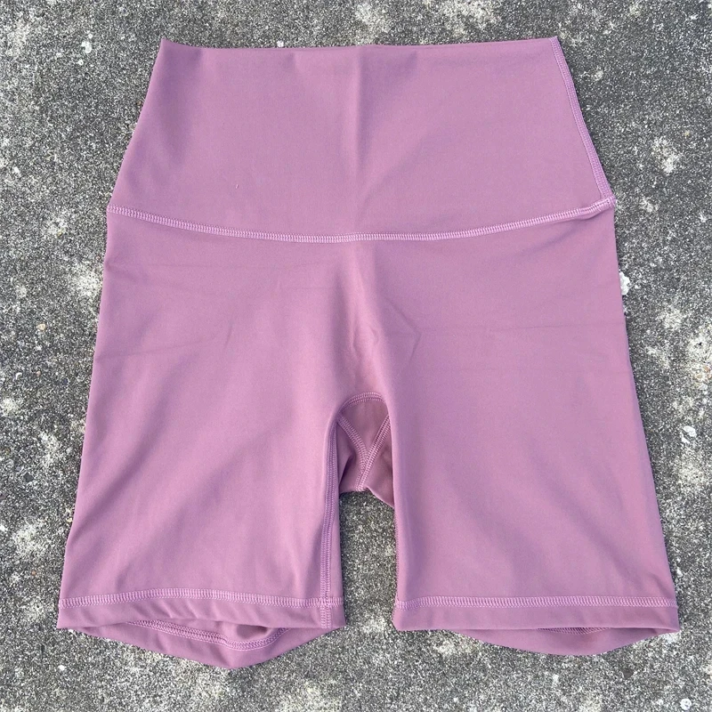 Solid Color Women Fitness Sports Short High Waist Yoga Short Leg Cycling Comprehensive Training Jog Squat Proof Internal Pocket
