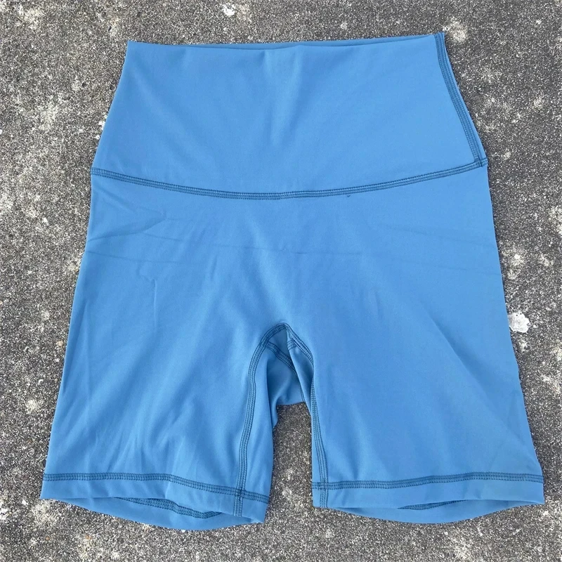 Solid Color Women Fitness Sports Short High Waist Yoga Short Leg Cycling Comprehensive Training Jog Squat Proof Internal Pocket