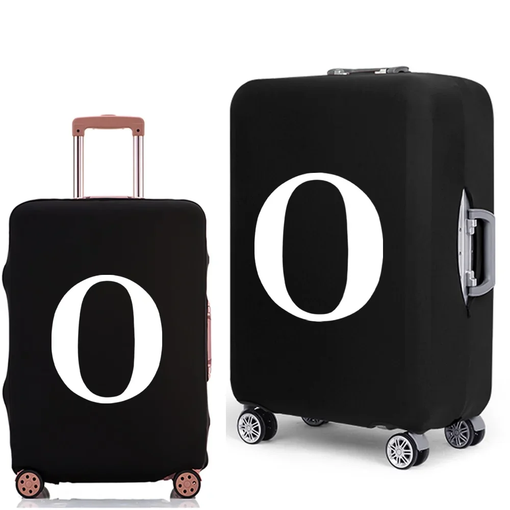Luggage Protective Cover White Letters Print Travel Accessories Elastic Luggage Dust Trolley Case Apply To 18''-28'' Suitcase