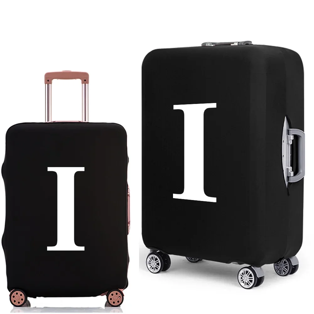 Luggage Protective Cover White Letters Print Travel Accessories Elastic Luggage Dust Trolley Case Apply To 18''-28'' Suitcase