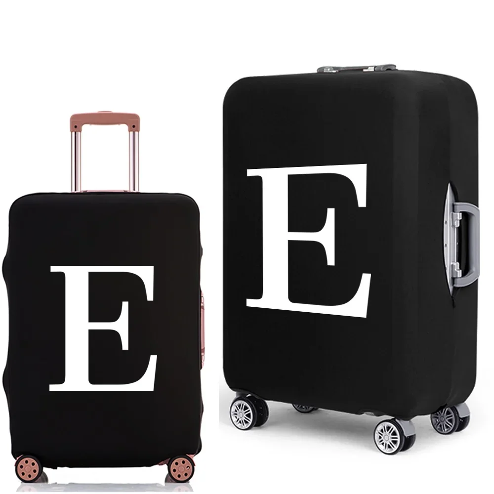 Luggage Protective Cover White Letters Print Travel Accessories Elastic Luggage Dust Trolley Case Apply To 18''-28'' Suitcase