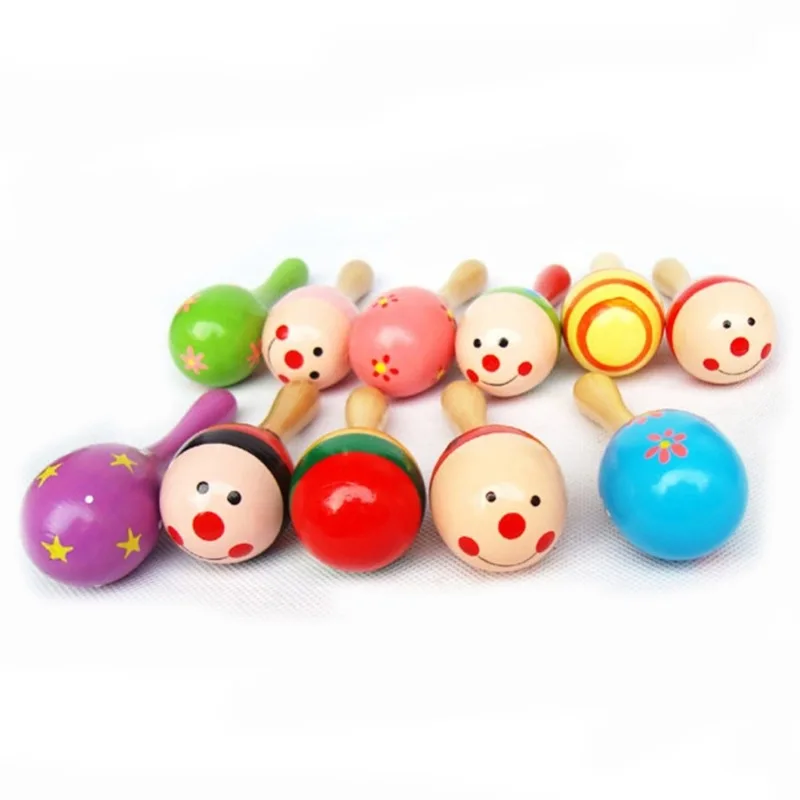 1Pc Baby Music Toys Baby Toys Wooden Kid Child Sand Hammer Early Education Tool Rattle Musical Instrument Percussion Toy Gifts
