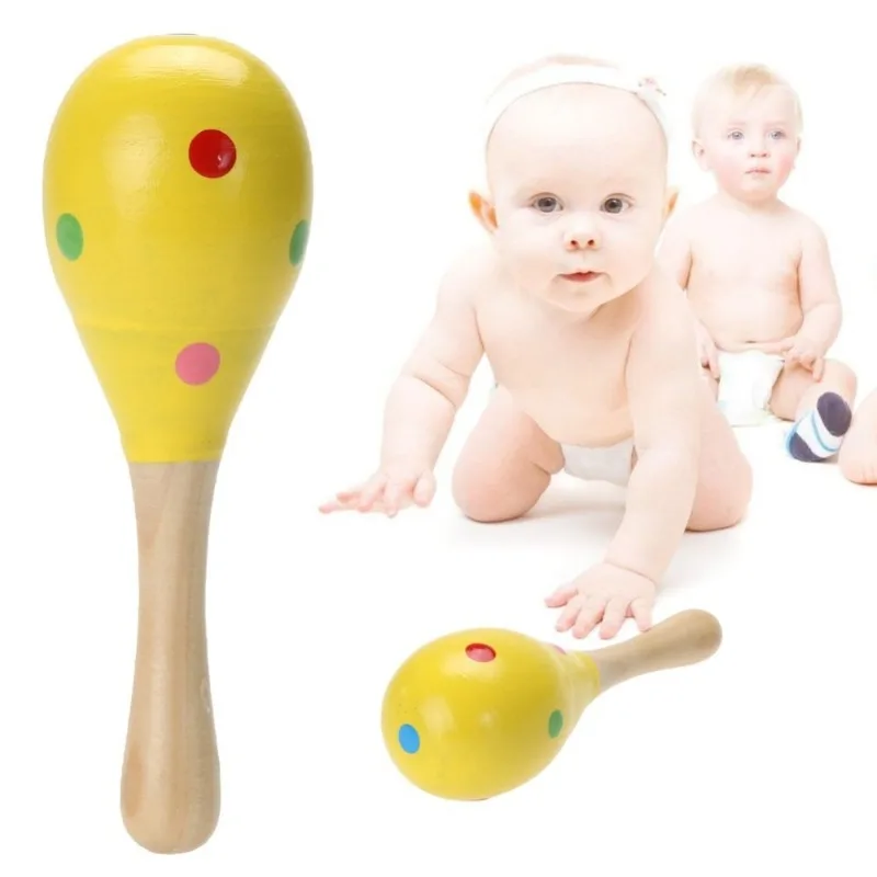 1Pc Baby Music Toys Baby Toys Wooden Kid Child Sand Hammer Early Education Tool Rattle Musical Instrument Percussion Toy Gifts