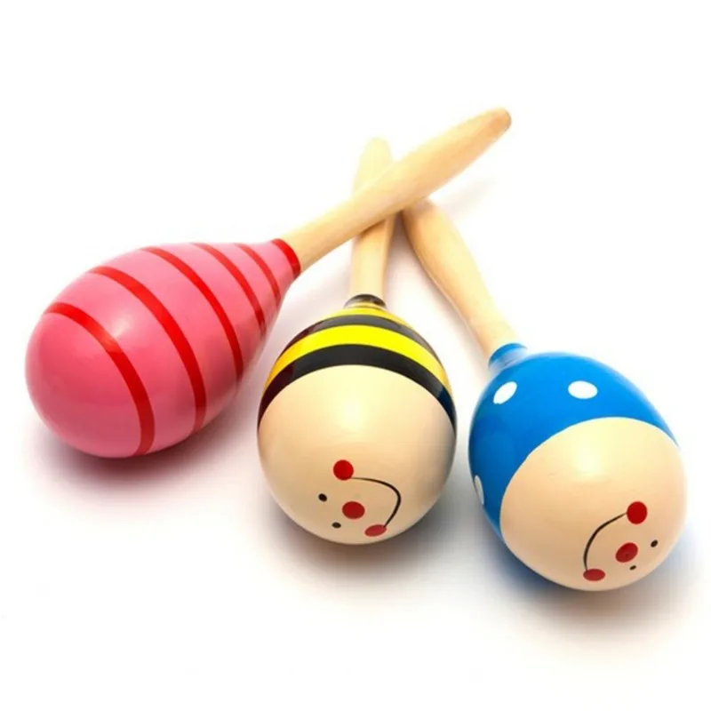 1Pc Baby Music Toys Baby Toys Wooden Kid Child Sand Hammer Early Education Tool Rattle Musical Instrument Percussion Toy Gifts