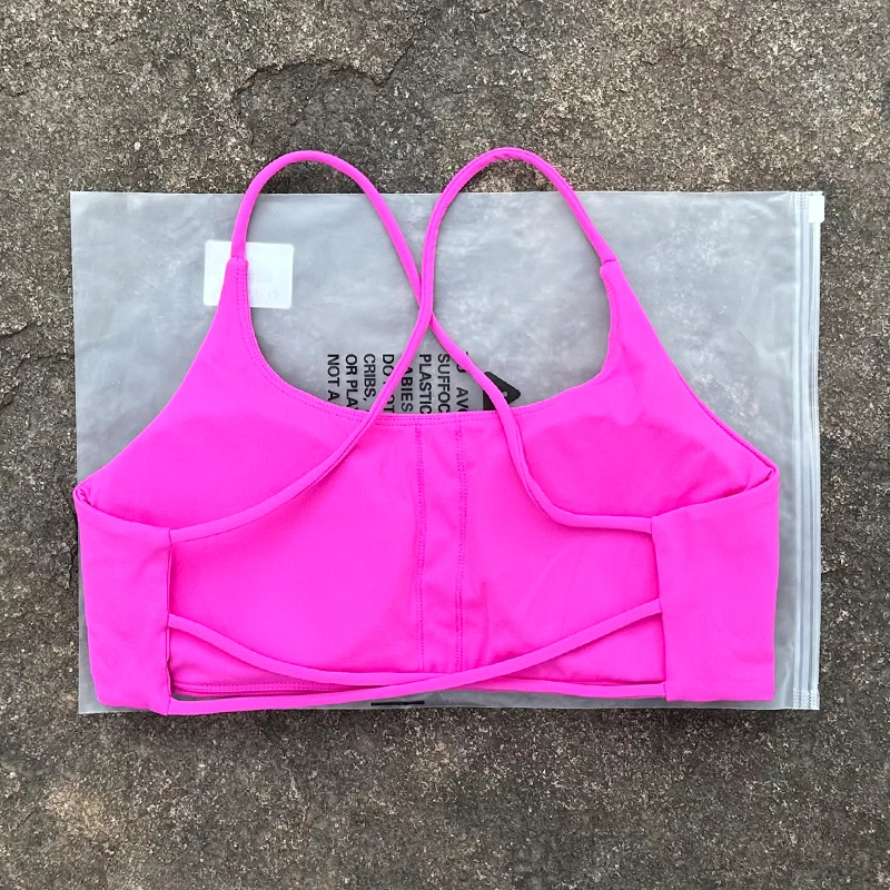 Solid Color Support Women Fitness Bra Yoga Vest Gym Sport Top Hollow Back Push With Chest Pad Four Shoulder Straps Cross-Back