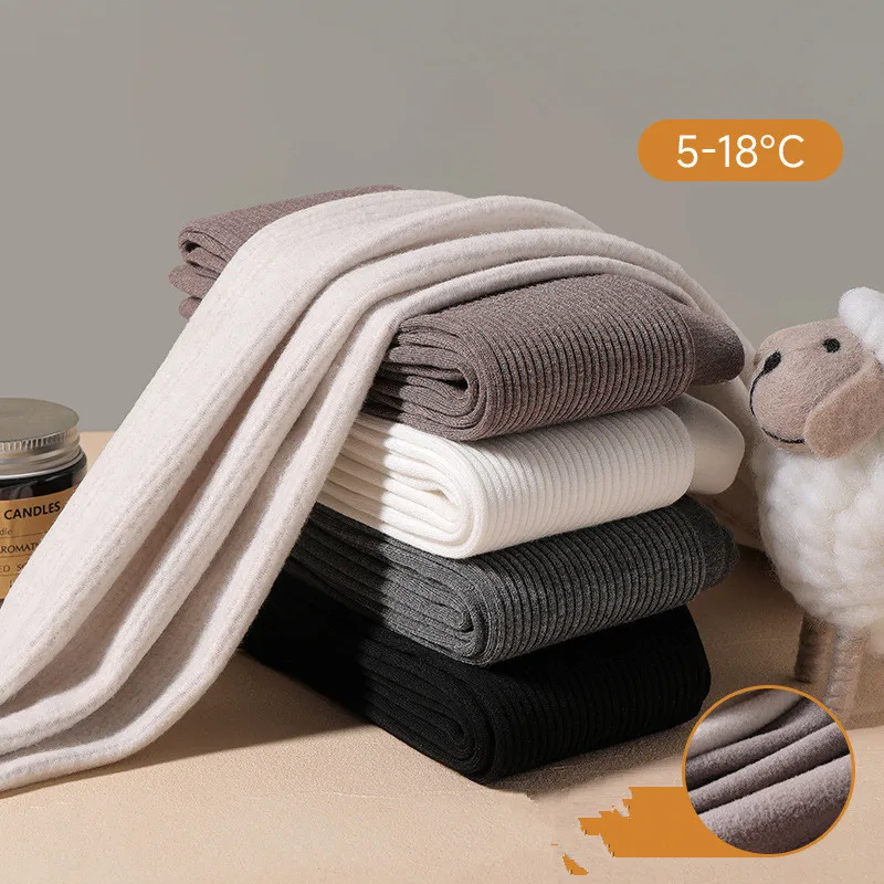 Winter Infant Girls Plus Velvet Pantyhose Children's Leggings Thickening Children's Babys Skinny Pants Winter Clothes