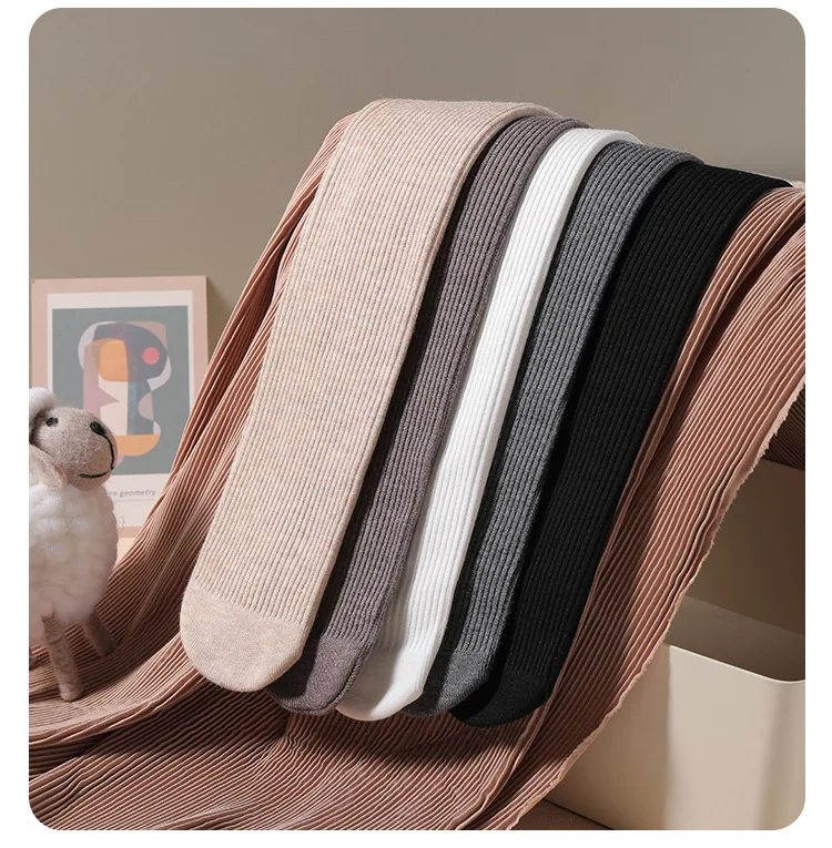 Winter Infant Girls Plus Velvet Pantyhose Children's Leggings Thickening Children's Babys Skinny Pants Winter Clothes