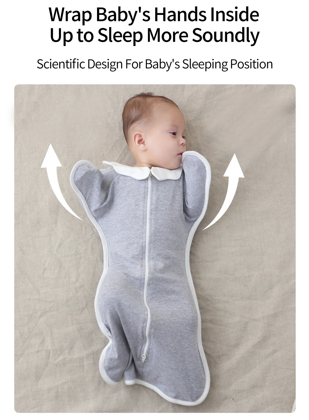 Newborn Baby Sleeping Bags Raised Hand Anti-shock Cotton Sleepsacks Baby Swaddling Blanket New Born Baby Items Saco De Dormir