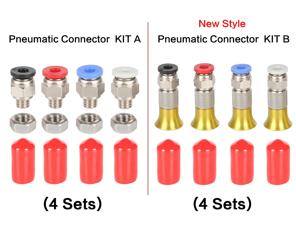 XCR 3D Printer Filament Dryer Box Pneumatic Connector with Nut for PLA ABS Filaments 2.5x4mm PTFE Tube 3D Printer Accessories
