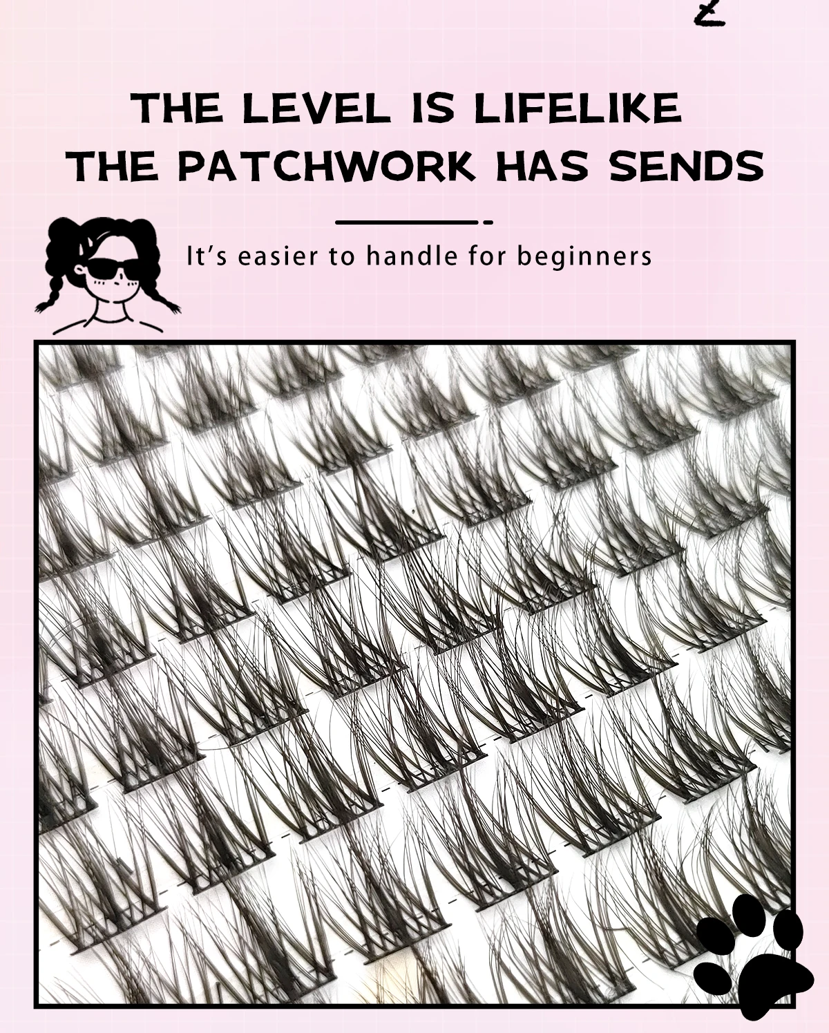 100 Clusters of DIY 5D Fluffy Eyelashes Makeup Eyelash Extension Natural Eyelash Bundle Personal Eyelash Grafting Tool