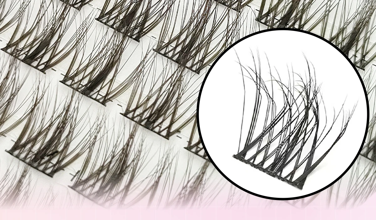 100 Clusters of DIY 5D Fluffy Eyelashes Makeup Eyelash Extension Natural Eyelash Bundle Personal Eyelash Grafting Tool