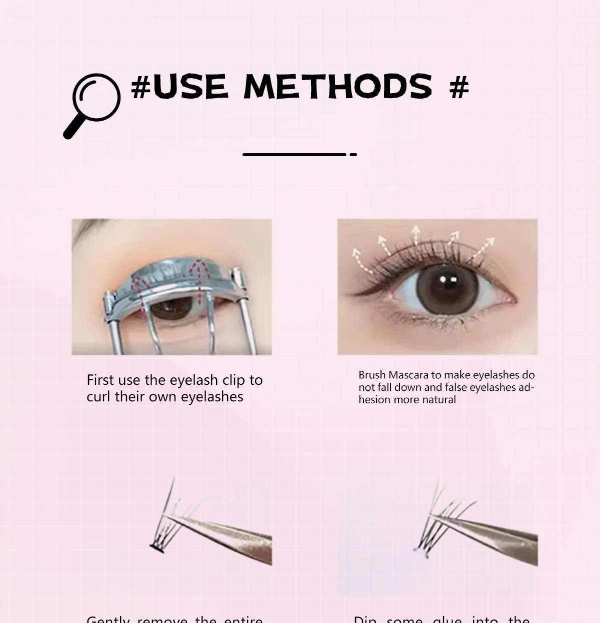 100 Clusters of DIY 5D Fluffy Eyelashes Makeup Eyelash Extension Natural Eyelash Bundle Personal Eyelash Grafting Tool