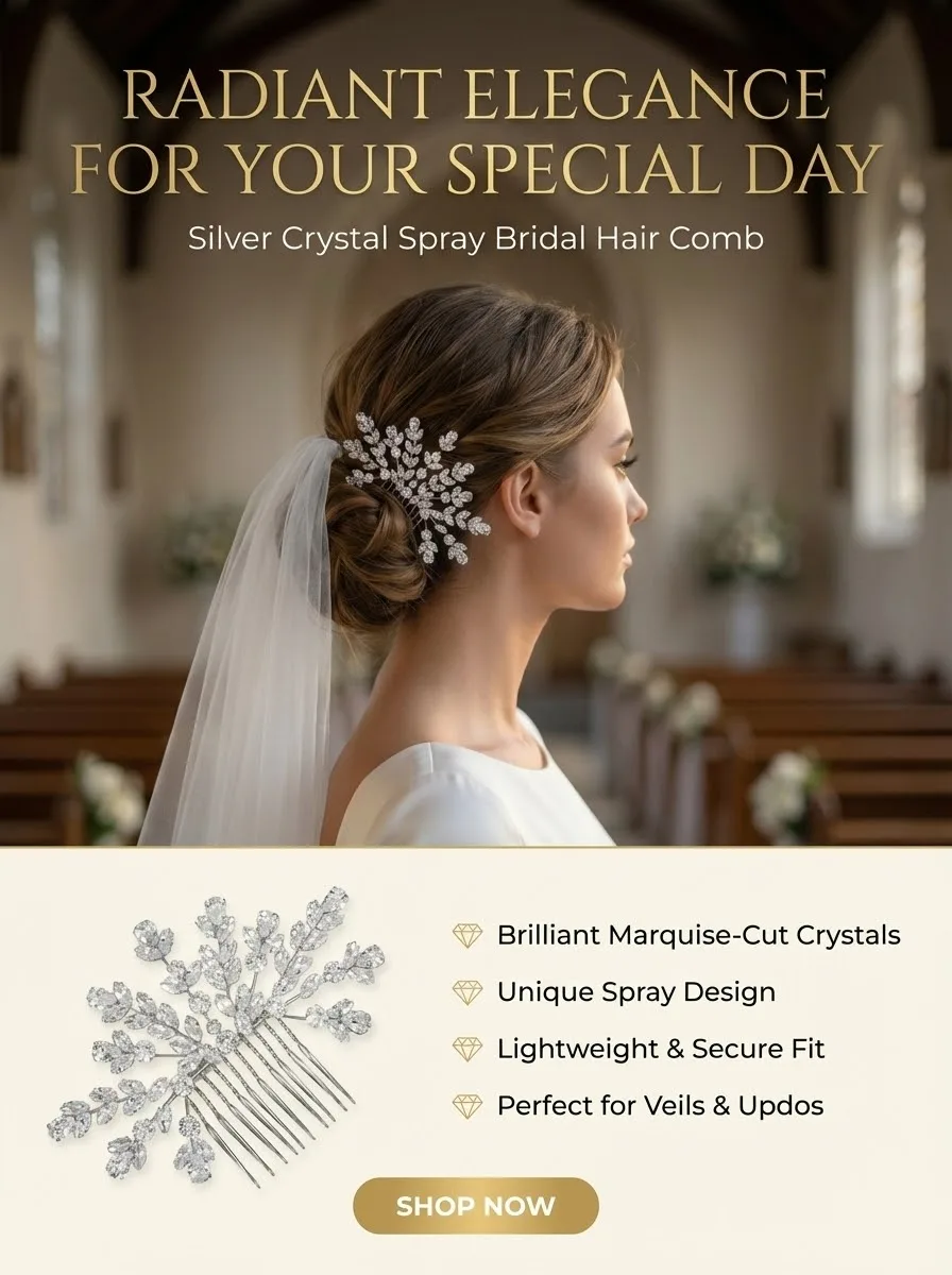 Silver Zirconia New Hair Comb Classic Flower Type Bridal Insert Comb Wedding Bridal Headpieces Jewelry Bridesmaid Gifts