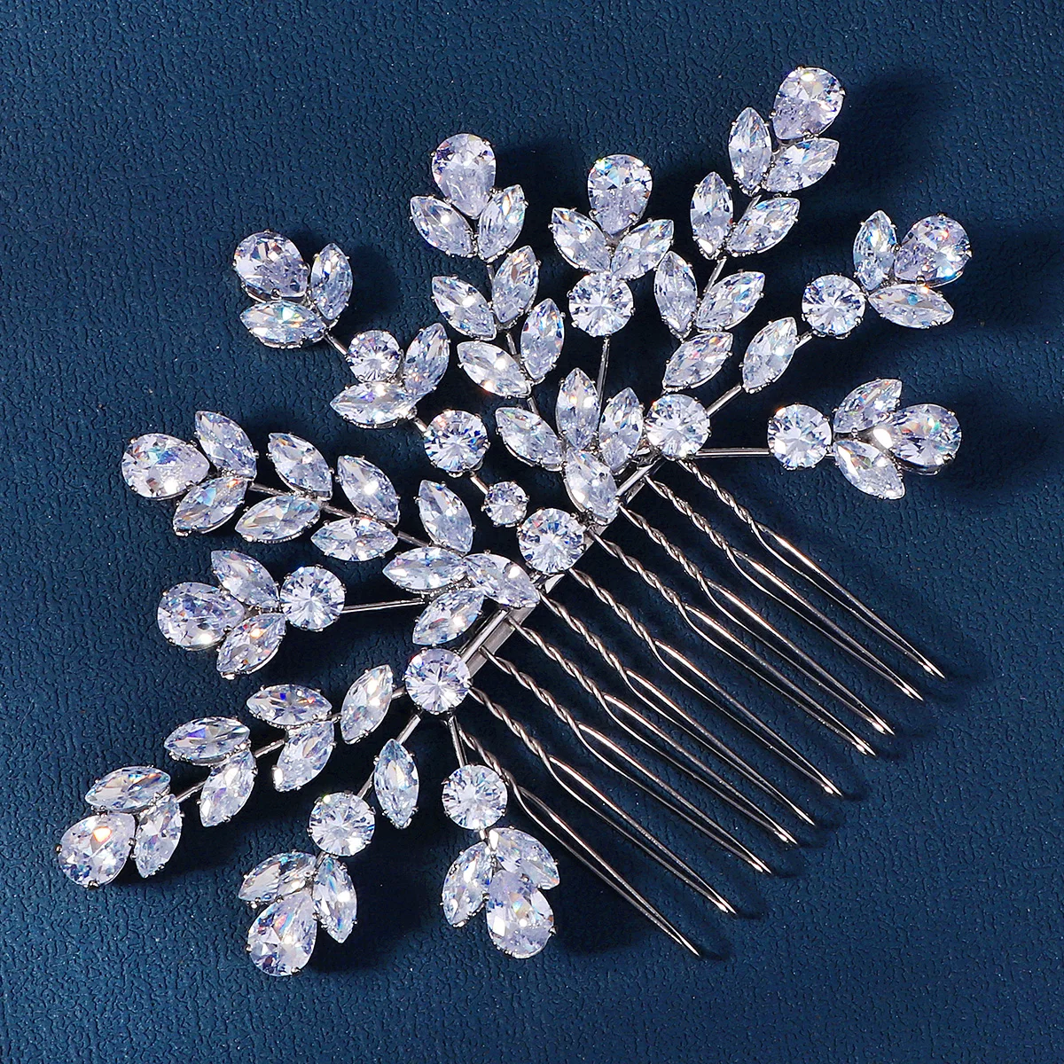 Silver Zirconia New Hair Comb Classic Flower Type Bridal Insert Comb Wedding Bridal Headpieces Jewelry Bridesmaid Gifts