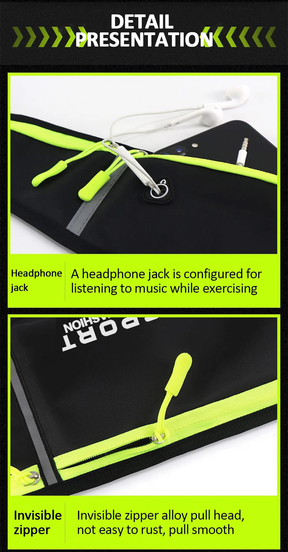 Running Waist Bag Men Women Sports Belt Pouch Sports Fanny Pack Mobile Phone Bag Gym Running Cell Phone Jogging Run Cycling Bag