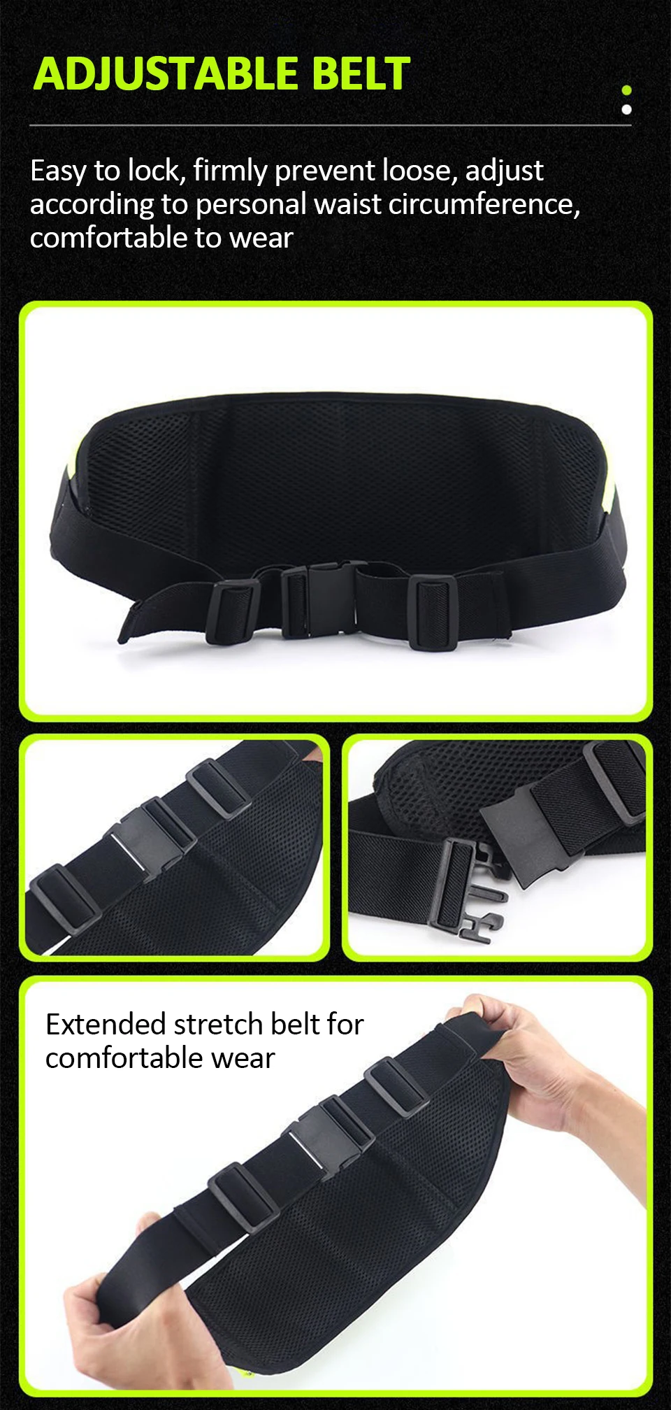 Running Waist Bag Men Women Sports Belt Pouch Sports Fanny Pack Mobile Phone Bag Gym Running Cell Phone Jogging Run Cycling Bag