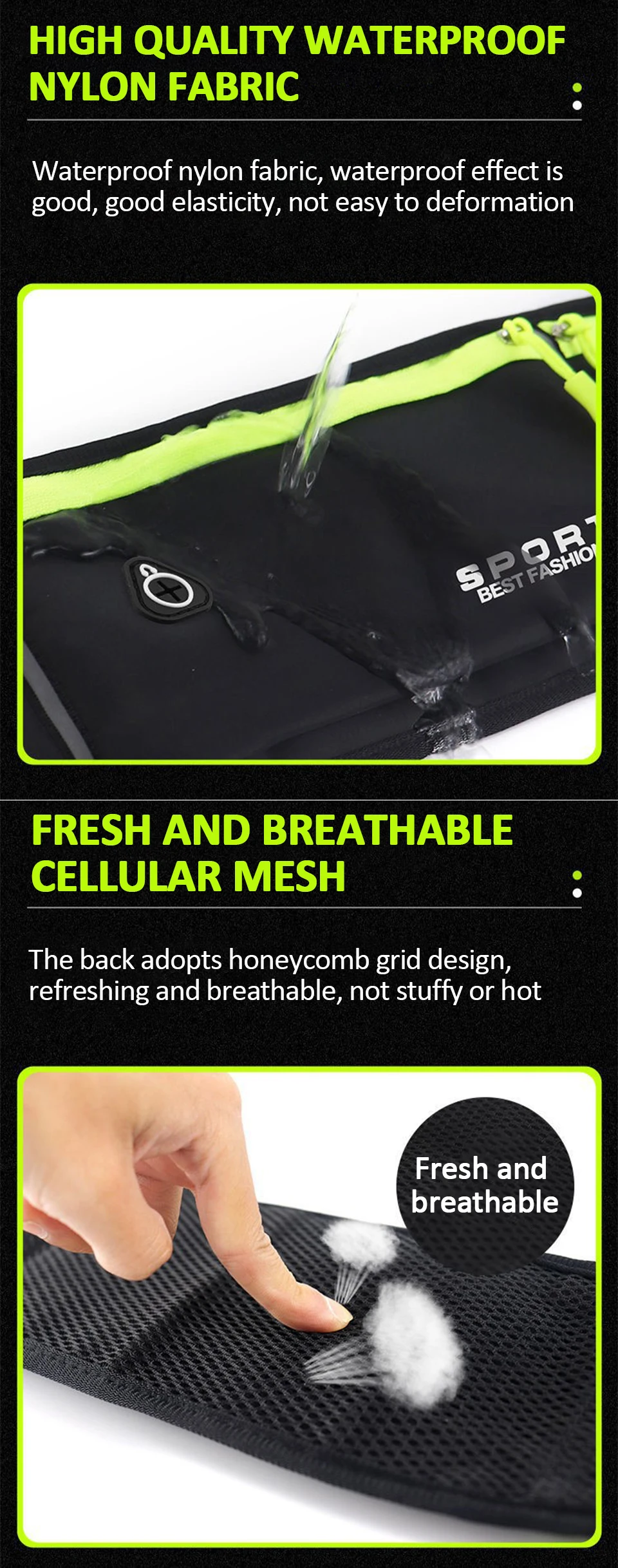 Running Waist Bag Men Women Sports Belt Pouch Sports Fanny Pack Mobile Phone Bag Gym Running Cell Phone Jogging Run Cycling Bag