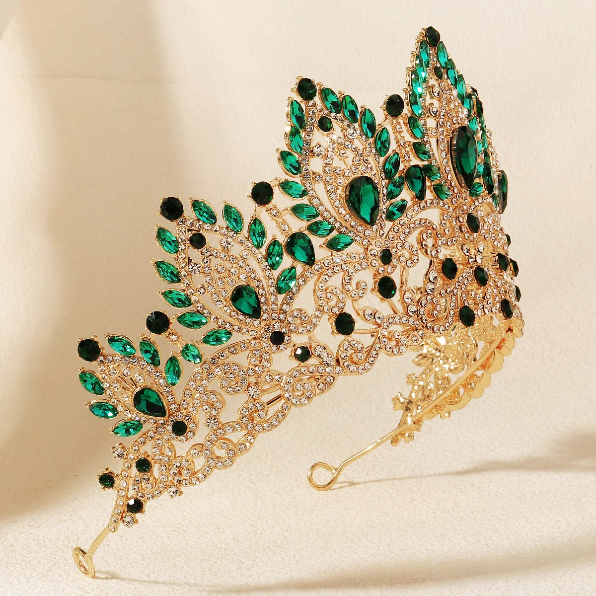 Luxury Diamond Crystal Heavy Crown Bridal Wedding Rhinestone Tiara Classic Bride Headpieces Hair Accessories Jewelry