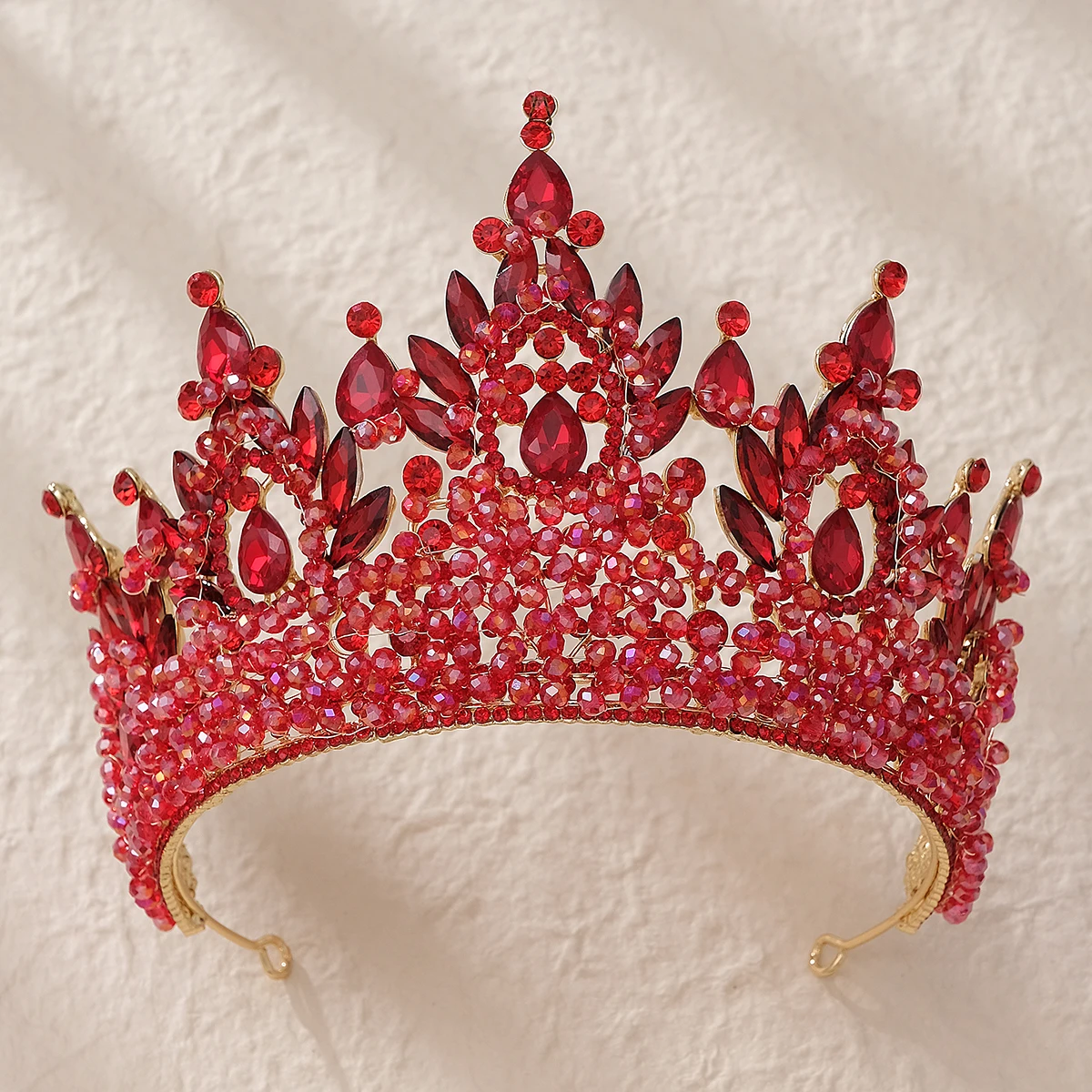 Luxury Diamond Crystal Heavy Crown Bridal Wedding Rhinestone Tiara Classic Bride Headpieces Hair Accessories Jewelry