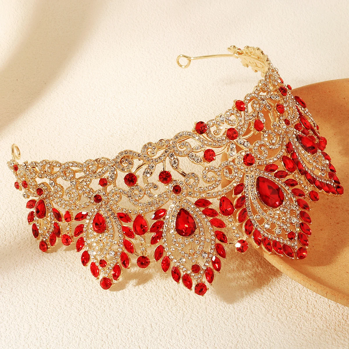 Luxury Diamond Crystal Heavy Crown Bridal Wedding Rhinestone Tiara Classic Bride Headpieces Hair Accessories Jewelry
