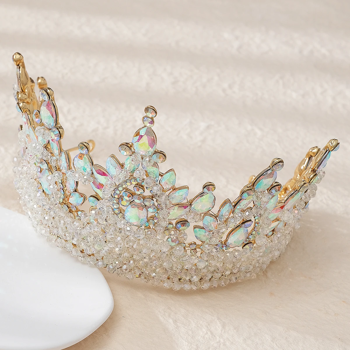 Luxury Diamond Crystal Heavy Crown Bridal Wedding Rhinestone Tiara Classic Bride Headpieces Hair Accessories Jewelry