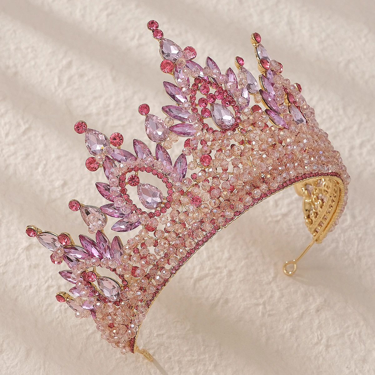 Luxury Diamond Crystal Heavy Crown Bridal Wedding Rhinestone Tiara Classic Bride Headpieces Hair Accessories Jewelry