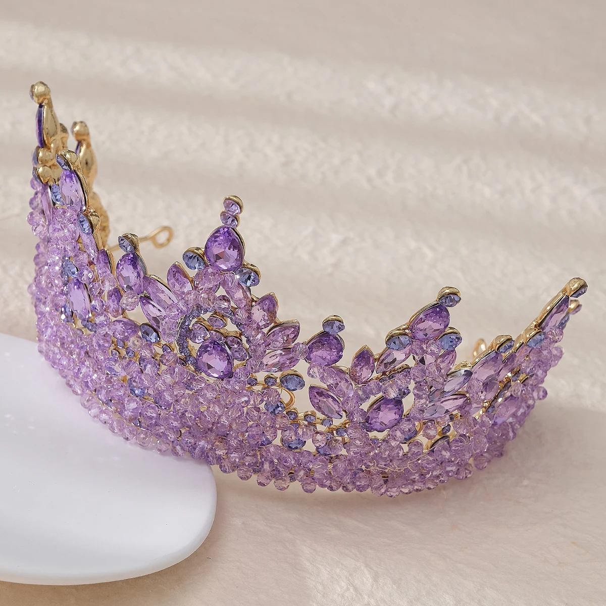 Luxury Diamond Crystal Heavy Crown Bridal Wedding Rhinestone Tiara Classic Bride Headpieces Hair Accessories Jewelry
