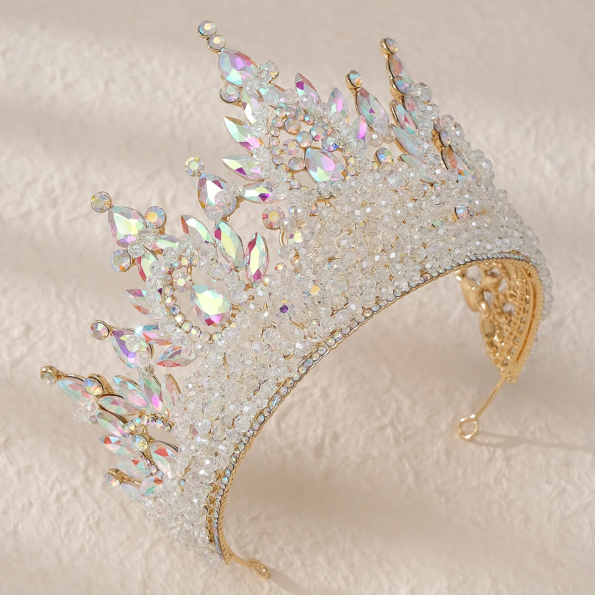 Luxury Diamond Crystal Heavy Crown Bridal Wedding Rhinestone Tiara Classic Bride Headpieces Hair Accessories Jewelry