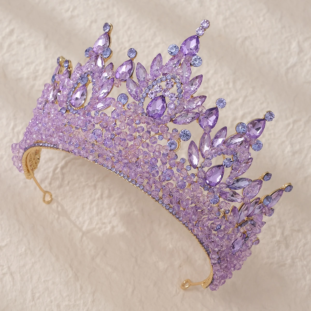 Luxury Diamond Crystal Heavy Crown Bridal Wedding Rhinestone Tiara Classic Bride Headpieces Hair Accessories Jewelry