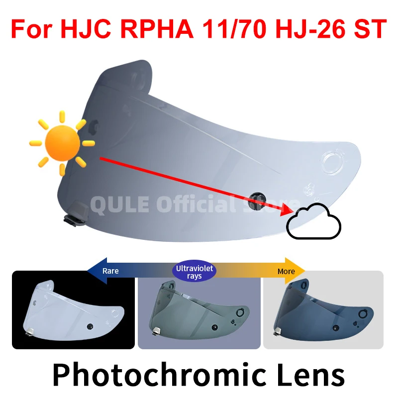 Photochromic Visor for HJC RPHA 11 PRO RPHA 70 ST HJ-26 Helmet Shield Uv Cut Casco Moto Face Shield Visera Windshield