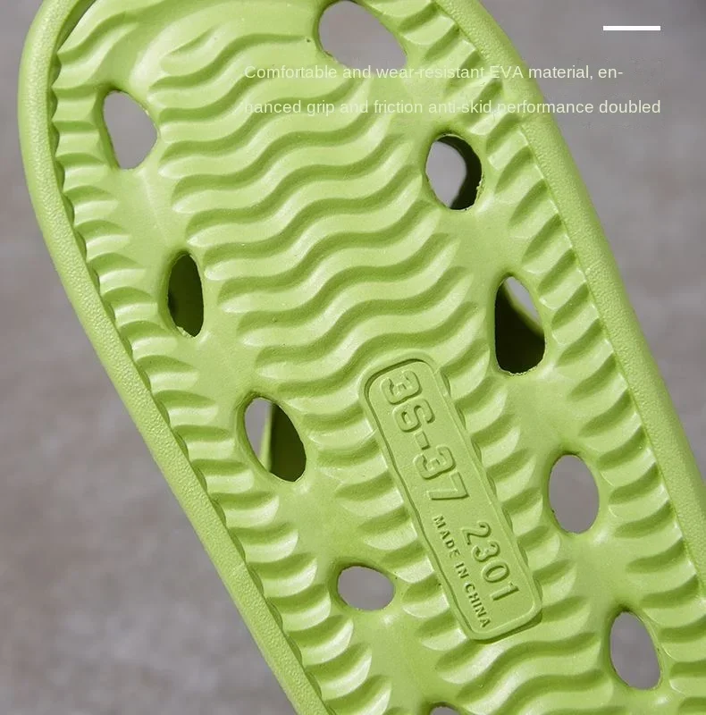 Bathroom Slippers Women Leaking Sandals Cheese Slides Summer Eva Shoes For Men Soft Anti-Slip Flip Flops Couples Indoor Slipper