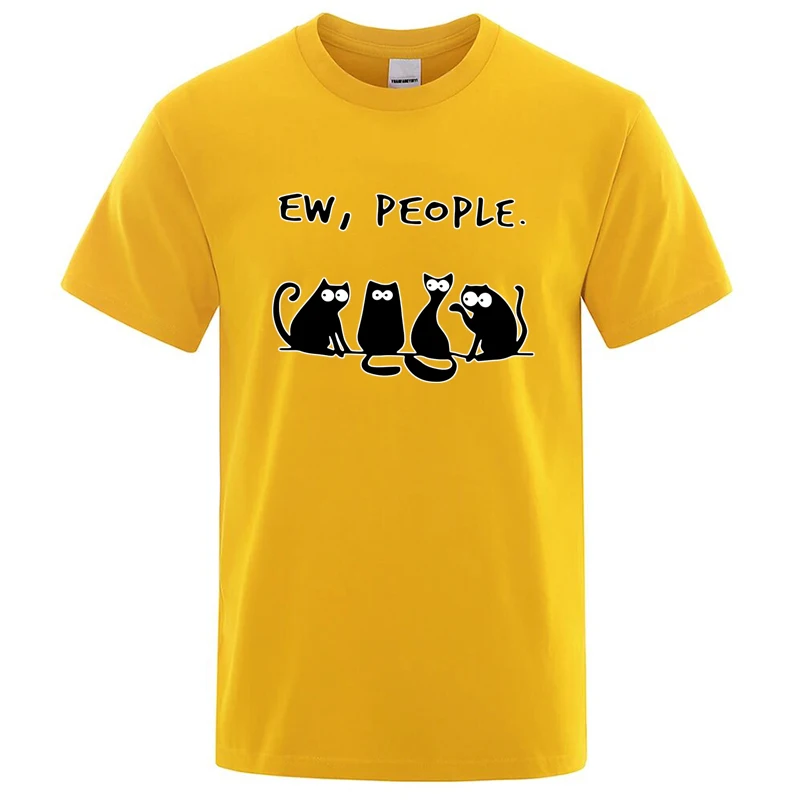 Men's T-shirt High Quality Cotton Blend Funny Cool Cat Printed Summer Casual Loose Cool T Shirt O-Neck Male T-Shirt Tops