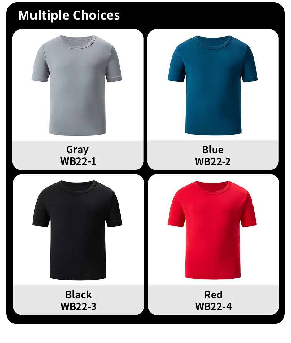 1/4 Pack Children's Summer Quick-drying Sports Short Sleeve Solid Color Joker Casual Plus Size Shirt Boys And Girls Running T-sh