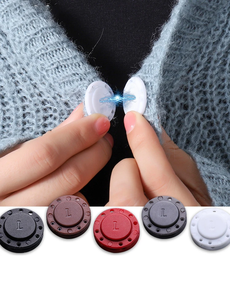 A pair Invisible Magnet Button for Sewing Supplies Jacket Cardigan Concealed Buckle Handwork Clothing Decoration Buttons