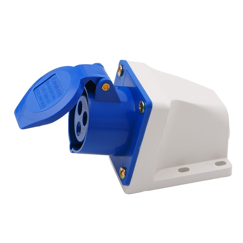 16 Amp 3 Pin Industrial Plug+Socket 220-250V Weatherproof IP44 2P+E 3Phase 16A