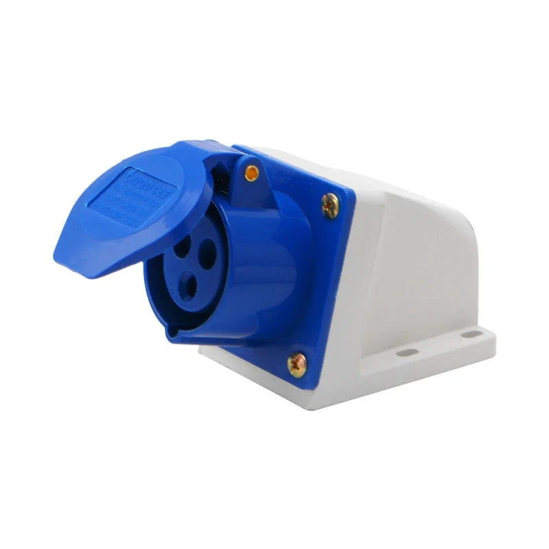 16 Amp 3 Pin Industrial Plug+Socket 220-250V Weatherproof IP44 2P+E 3Phase 16A