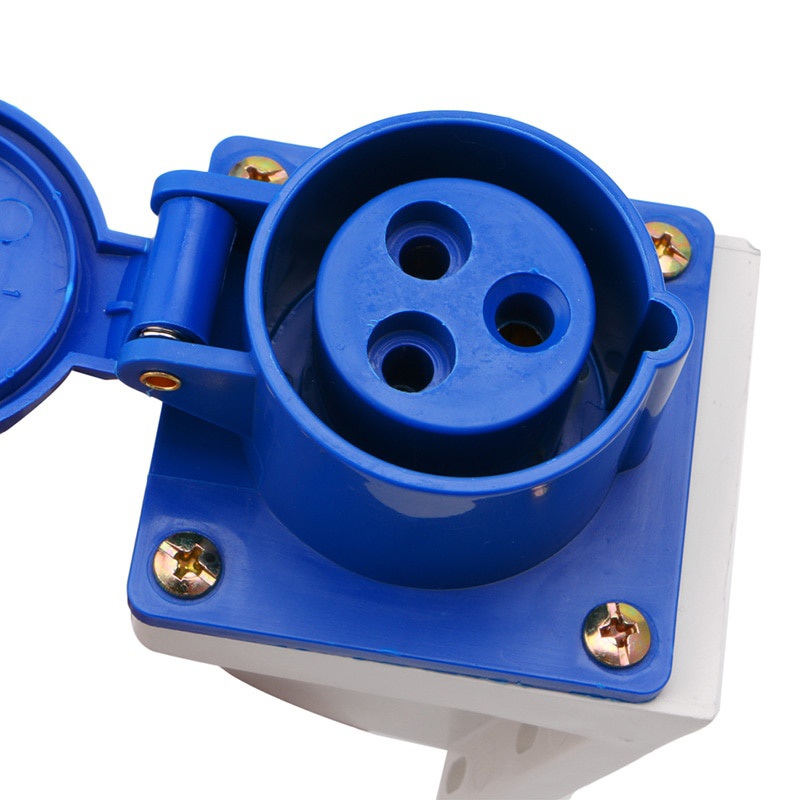 16 Amp 3 Pin Industrial Plug+Socket 220-250V Weatherproof IP44 2P+E 3Phase 16A