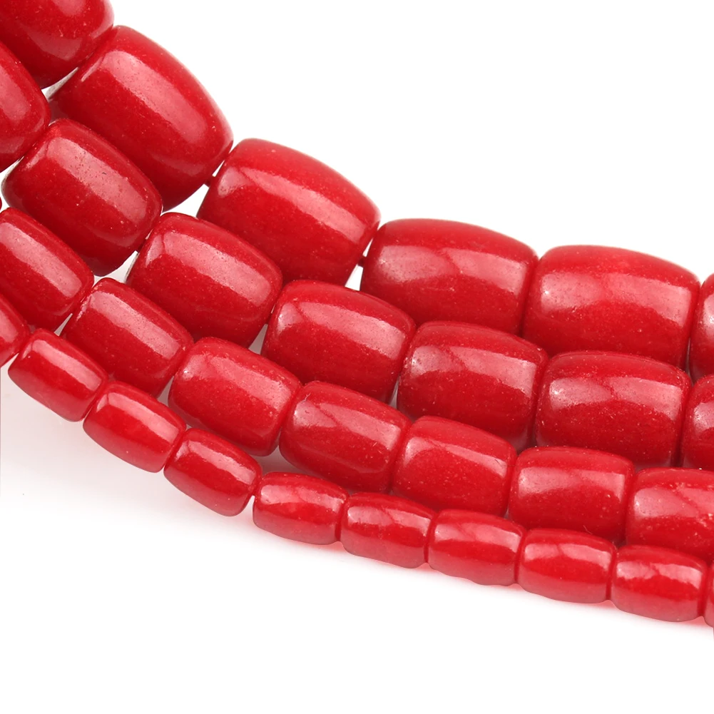 Natural Red Coral Bead Irregular Chip Drum Drop Rice Round Loose Stone Beads for Jewelry Making DIY Handmade Craft Bracelet 15''