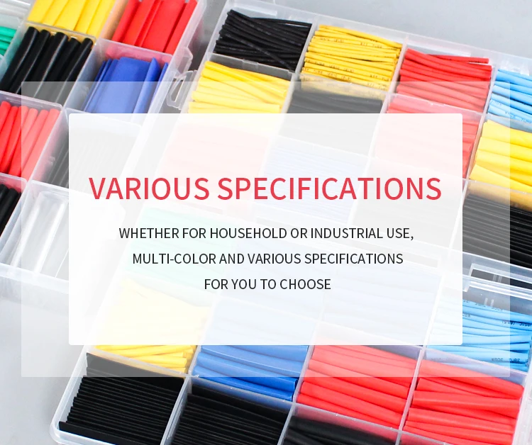 2:1 Heat Shrink Tube127/164/328/140/530/560/580/780pcs Shrinking Assorted Polyolefin Insulation Sleeving Wire Cable Sleeve Wrap