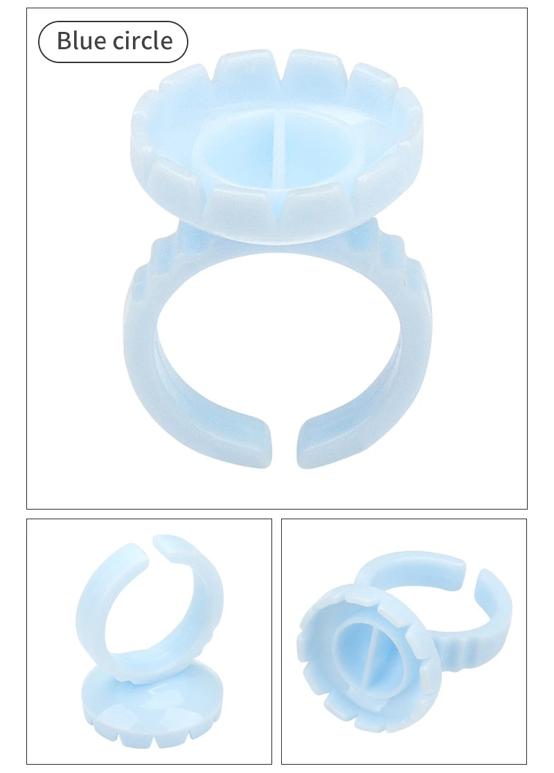 50/100Pcs Wholesale Disposable Eyelash Glue Fan Cup Rings Holder Container Tattoo Pigment Eyelash Extension Tools Lash Supplies